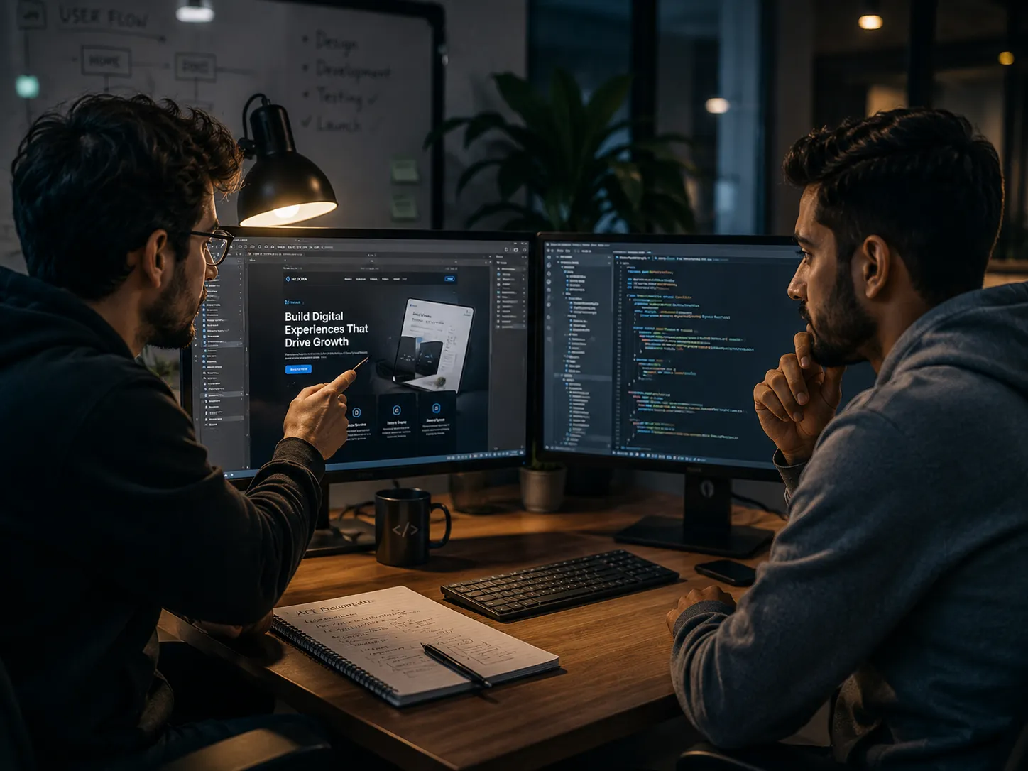 Cosmo Rank custom web developers at work